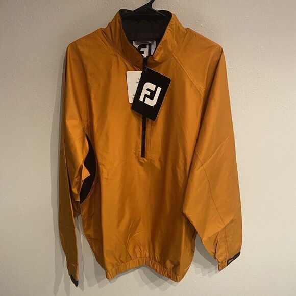 Footjoy Dryjoy Tour Collection Golf Jacket Sunburst Orange Mens Large 1/2 Zip - Picture 1 of 8